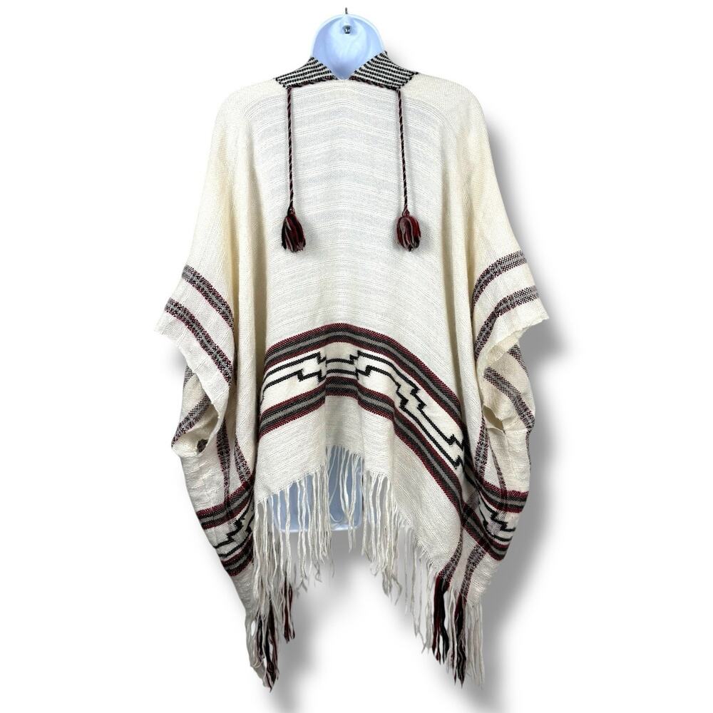 Ulla Johnson Sweater Womens O/S Sacha Ethic Tribal Print Baby Alpaca Wrap Kimono - Picture 8 of 11